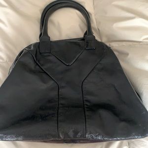 YSL Navy Patent bag